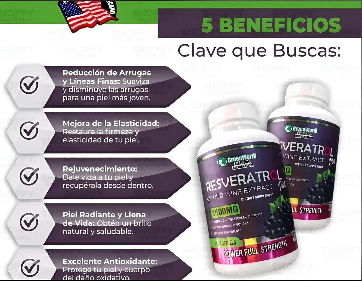 RESVERATROL CAPSULAS ANTIOXIDANTE NATURAL
