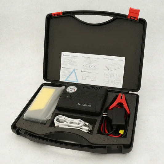 KIT Partidor Bateria Auto + Inflador De Neumaticos