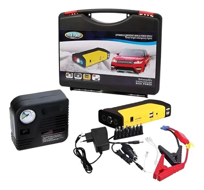 KIT Partidor Bateria Auto + Inflador De Neumaticos