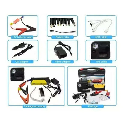 KIT Partidor Bateria Auto + Inflador De Neumaticos