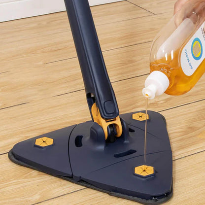 Trapeador triangular 360° de microfibra con auto-escurridor